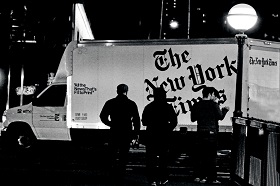 New York Times newspaper delivery truck