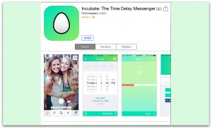 Incubate offers a time-delay messaging service that could be used for storytelling.